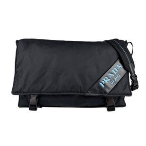 Prada PRADA Shoulder Bag Nylon Black Blue Men's z6202
